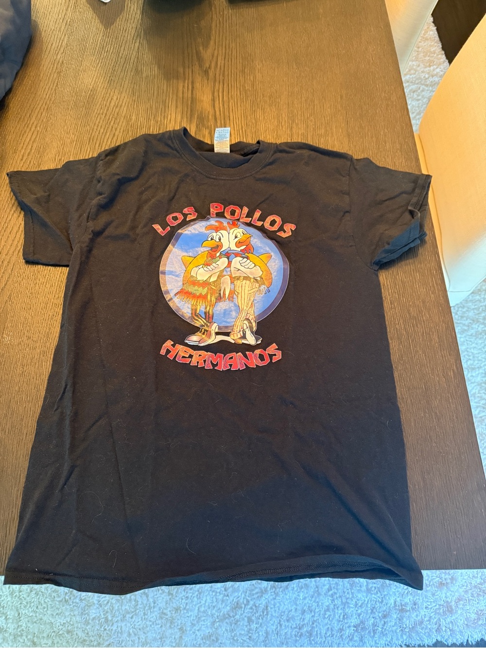 Los Pollos Hermanos Black Graphic Tee Medium